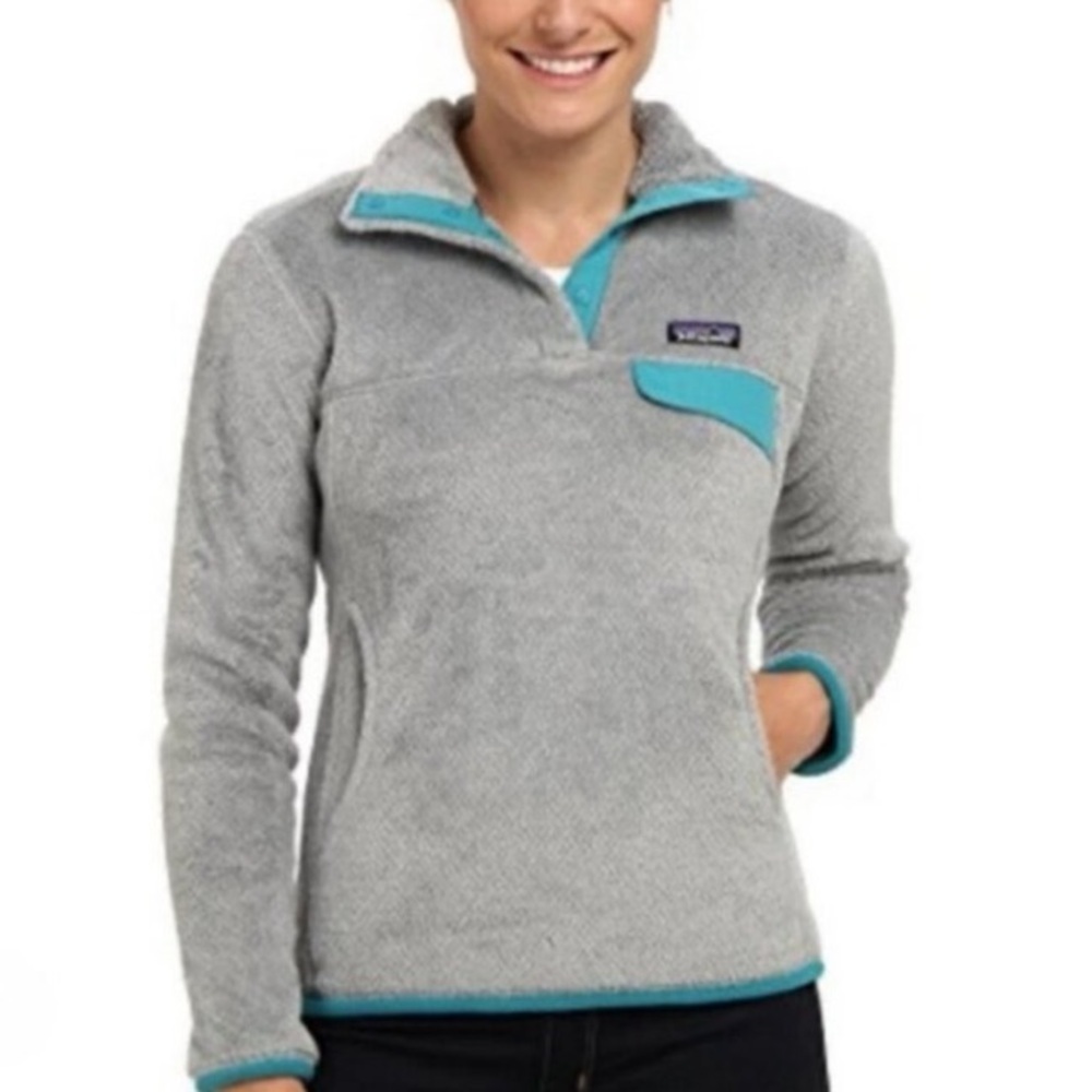 Patagonia re-tool snap-t fleece Gray Teal Teddy Jacket 2175